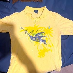 Yellow Graphic Polo Collared shirt